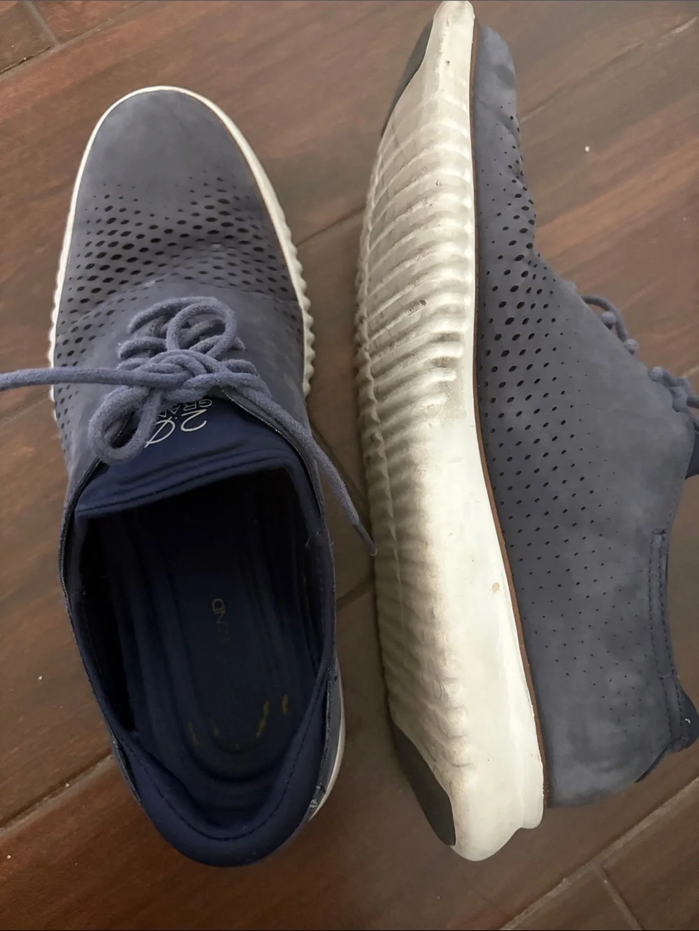 Cole Haan perforated navy